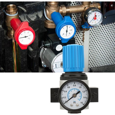 LR-1/4-MINI 16 bar 16 kg Druckluftkompressor-Manometer Überdruckregelventil G1/4" (1/5)