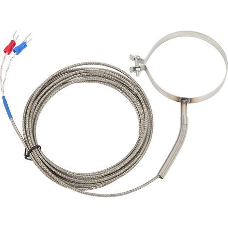 Thermocouple Type K 60mm Inox 0‑400°C Sonde Filetée pour Four Industriel 3m (1/5)