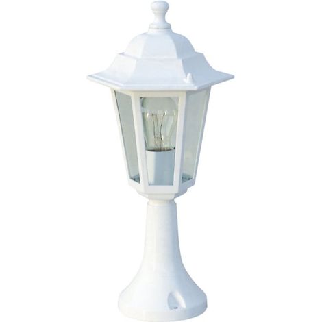 Borne Lumineuse Extérieure 60W E27 Plastique Blanc ELINA (1/2)