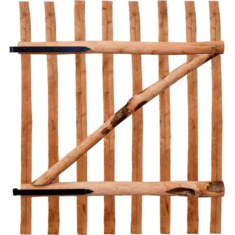 Cancello Singolo per Recizione in Legno di Nocciolo 100x120 cm (1/5)