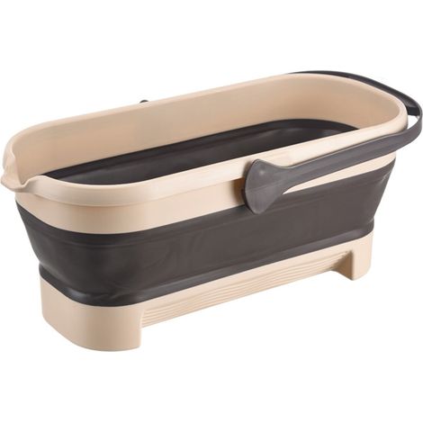 Seau Pliable - Seau À Laver 17 L Avec Poignée - Design Compact Pour Nettoyage Maison Camping Extérieur (1/5)