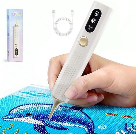 Stylo électrique pour peinture diamant, stylo à aspiration sans fil pour art diamant (sans cire), outil de peinture diamant rechargeable (1/5)