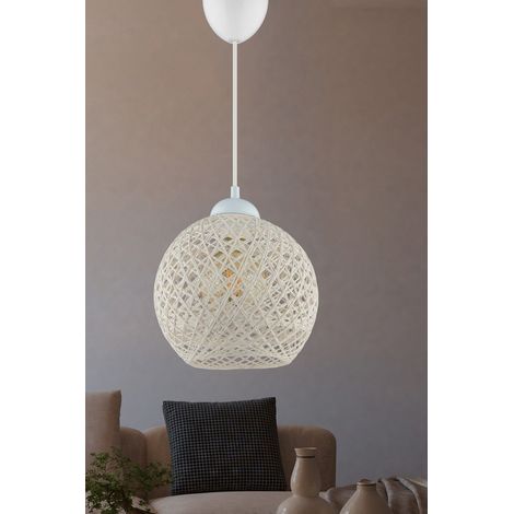 Suspension en coton tressé Valen - Blanc (1/2)