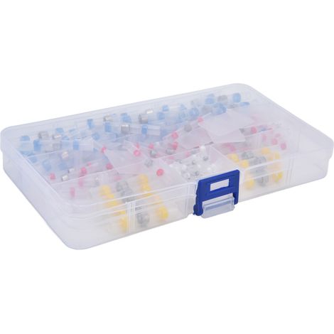 Lot de 120 raccords à sertir rétreints thermo 2:1 étanches colle soudure boîtier stockage auto bateau jaune bleu rouge blanc (1/5)