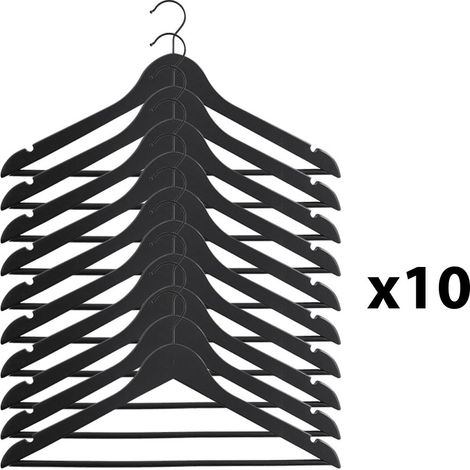 Lot de 100 cintres en bois noir 45 x 2 x 23 cm (1/5)