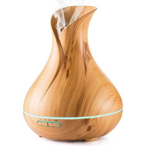 550-ml-Aroma-Diffusor, Ultraschall-Luftbefeuchter mit 7 LED-Farben, einstellbarer Nebelmenge, Timer und automatischer Abschaltung für Schlafzimmer, Büro und Wohnzimmer (1/5)