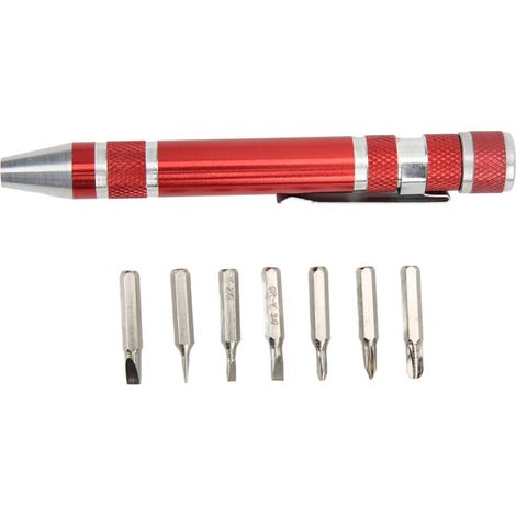 Tournevis de Poche 8 en 1 Mini Magnétique Multifonction pour Vis Fines et Électronique (1/5)
