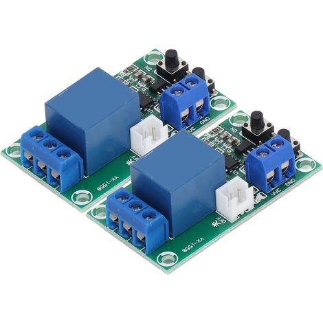 2 Stück 12V selbstverriegelndes Relaismodul Einkanal-RS-Triggerschaltung Ein/Aus-Relaismodul (1/5)