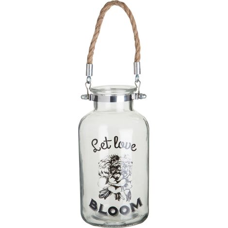 Interiors by Premier Elegant Bloom Glass Lantern, Versatile Clear Candle Lantern, Stylish Tealight Lantern, Sleek Lantern
