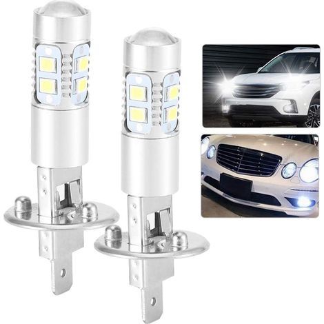 Scheinwerferlampen, 2x H1 6000K Ultraweiß 100W LED-Scheinwerferlampen-Set für Abblendlicht (1/4)