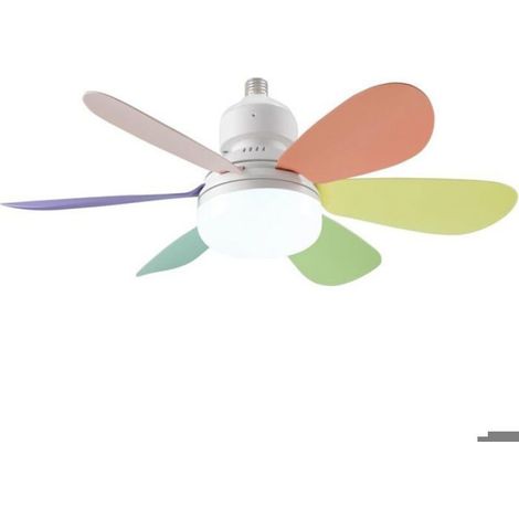 Ventilateur plafond 40W – Télécommande, pales interchangeables, éclairage E27 – Salon, Chambre (1/3)