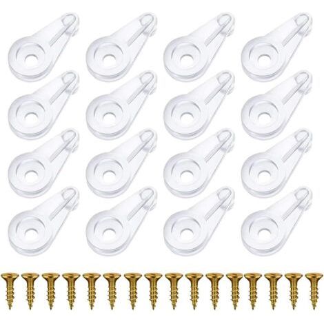 80 Pcs pince verre,Clips de Retenue,pince avec or Vis,Clips de Accessoires transparent,pour 4mm épaisseur Cadre Meubles en Verre Clips (1/5)
