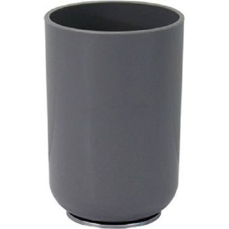 Trade Shop - Cepillo De Dientes Vaso Gris Plata Accesorios De Baño 79894 - (1/2)