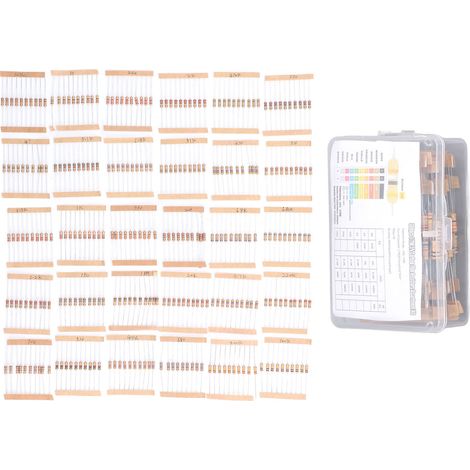 Lot 300 résistances carbone 1/2W 5% tolérance 10Ω à 1MΩ pour usage industriel