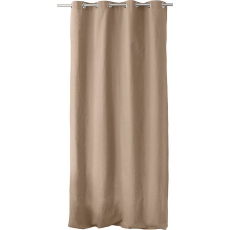 Rideau à oeillets 135 X 240 cm LOLA 100% coton coloris NATUREL