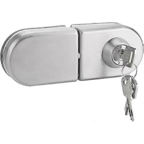 Serrure de porte vitrée antivol, sécurité renforcée, 10-12 mm, acier inoxydable, avec clés QVF-AquaForge (1/4)