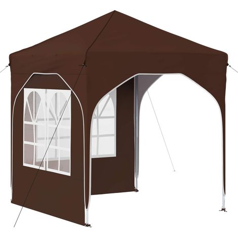 Carpa Plegable para Fiestas 192 x 192 x 245 cm Marrón vidaXL (1/5)
