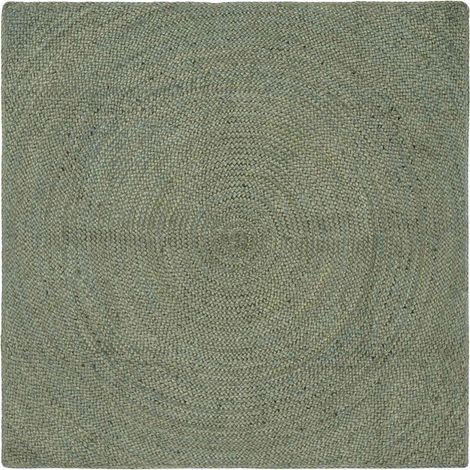 Alfombras de área Verde oliva 160 x 160 cm yute vidaXL