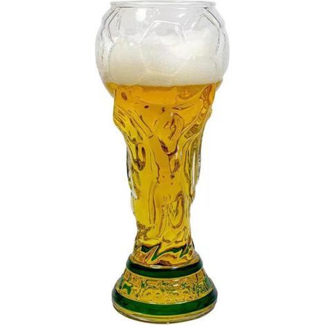 VM 2026 Trofé Ölglas - 500ml Hållbart Glas - Fotbollsglas, Perfekt Present till Män, Pappa, Födelsedag & Matchkväll (Klart Glas) (1/5)