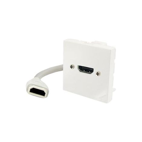 plastron - legrand 2 modules - 45 x 45 - hdmi f / f - 0.20 mètre - erard 902842