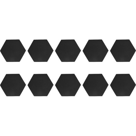 Lot de 10 panneaux muraux acoustiques hexagonaux ignifuges haute densité insonorisants décoratifs (1/5)