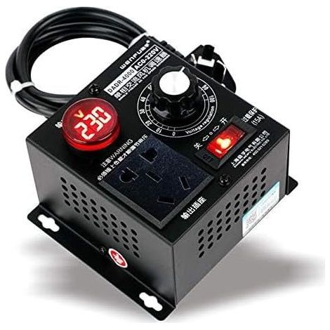 Regulador de intensidad, regulador de voltaje SCR de 220 V CA, 9 A, 4000 W, controlador de velocidad del ventilador del motor (1/5)