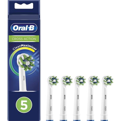 Oral-B CrossAction 80339342 Elektrischer Zahnbürstenkopf 5 Stück(e) Blau, Weiß (1/5)