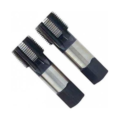 Jeu de 2 tarauds main HSS G TIVOLY - Ø mm: 1/2 - Long. totale mm: 80 - Pas: 14