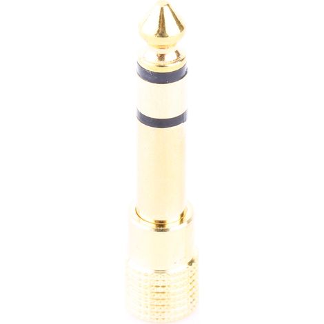 Adaptateur Audio Stéréo Femelle 3.5mm vers Mâle 6.5mm Jack Doré pour Casque (1/5)