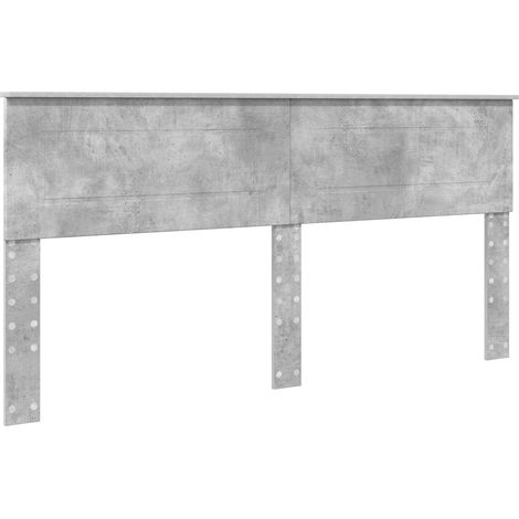 Cabecero Gris Concreto Madera contrachapada vidaXL