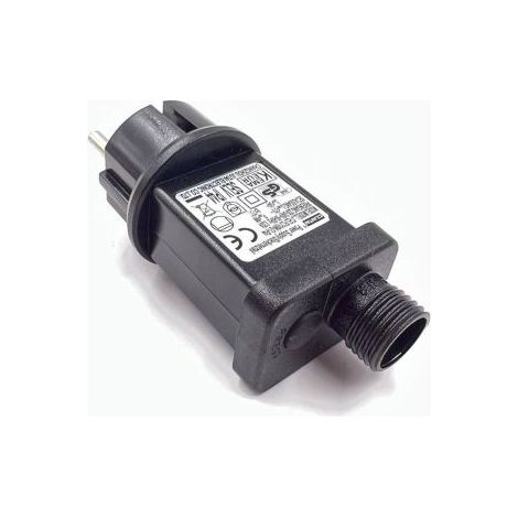 Transformateur d'alimentation pour lumie'res LED et de'corations de Noel 31V IP44 avec prise Schuko 3,6W avec me'moire et 8 jeux de lumie're diffe'rents