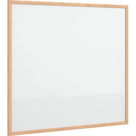 Tableau blanc magnétique avec cadre en pin massif 60 x 55 cm
