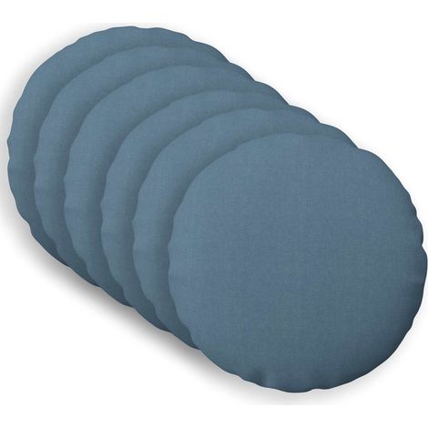 vidaXL Funda de almohada 6 uds. HEERLEN Azul jeans Ø 50 cm Tela (1/5)