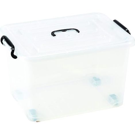 K-BOX 40L TRANSPARENT AVEC ROUES