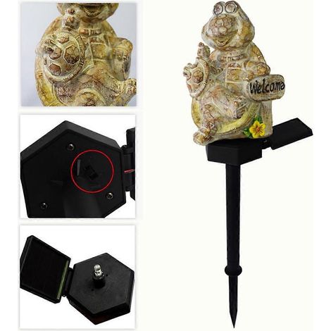 Piquet de jardin solaire en résine en forme de tortue marine - (1/5)