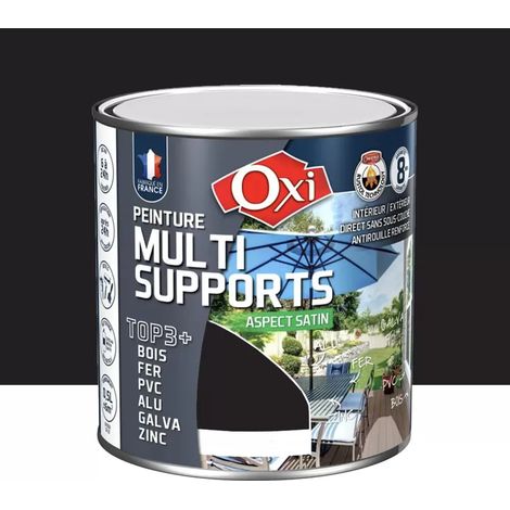 Peinture Multi-Supports Top3+ OXI Noir Satin 0,5 L (1/4)