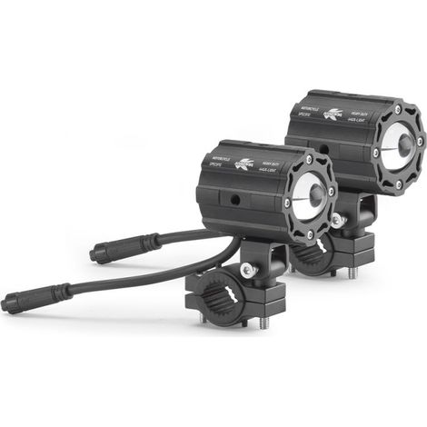 FAROS HALÓGENOS KAPPA (HALÓGENOS) LED 25W CON SOPORTES PARA DIÁMETRO DE 21MM A 25MM (2 UNIDADES)