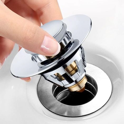 Bouchons d'évier universels de rechange pour évier, bouchons d'évier universels en acier inoxydable, bouchons d'évier pour cuisine et salle de bain, baignoire, lavabo (A) (1/5)