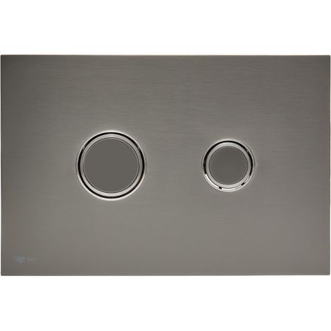 Swiss Aqua Technologies Doppel-Druckknopf-Bedienplatte aus Edelstahl, PVD-beschichtet, mattes Gun Metal (SATATBGM)