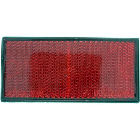Catadioptre adhésif rouge rectangulaire 105x48 mm
