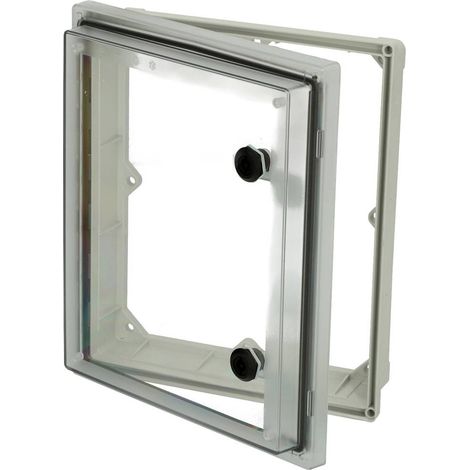 Fibox PW 403409 T 4901904 Finestra d'ispezione Coperchio trasparente, Doppio pettine, Resistente ai raggi UV (L x L x A (1/3)
