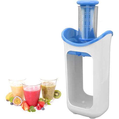 Frischer Fruchtpüree-/Saftspender für Kinder, Spender für die Küche, manueller Babynahrungsspender (blau) (1/5)