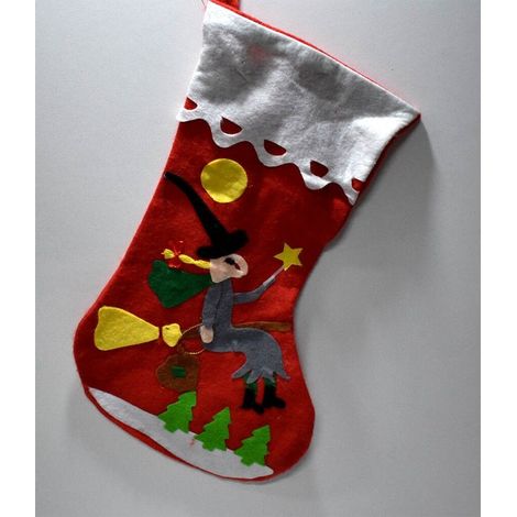 Calza della befana porta doni dolcetti per cenere o carbone cm38x16 (1/5)