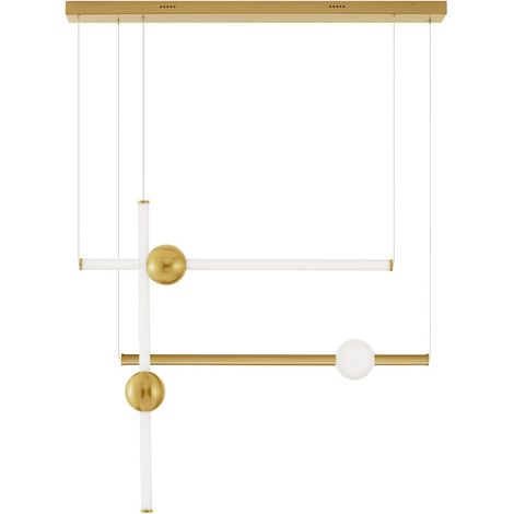 Merano Granby 120cm Bar Suspension Plafonnier Or Aluminium LED 10W 692Lm 3000K