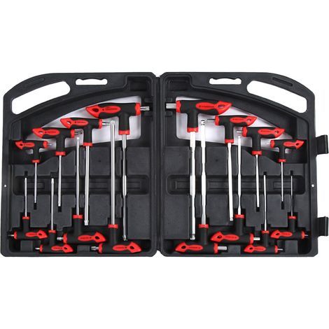 Set of chrome-vanadium steel T-handle Allen keys - For appliance and mechanical repair (high hardness) (1/5)