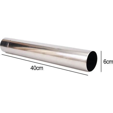 Tuyau de cheminée en acier inoxydable de 2,3 pouces pour poêle à bois de camping extérieur, chaudière, conduit d'évacuation des fumées, réchauds portables de 20/30/40 cm (1/4)