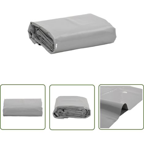 The Living Store Abdeckplane Grau 5x5 m 650 g/m² - Abdeckplane - Plane - Wasserdichte Plane - Schutzplane - Campingplane (1/5)