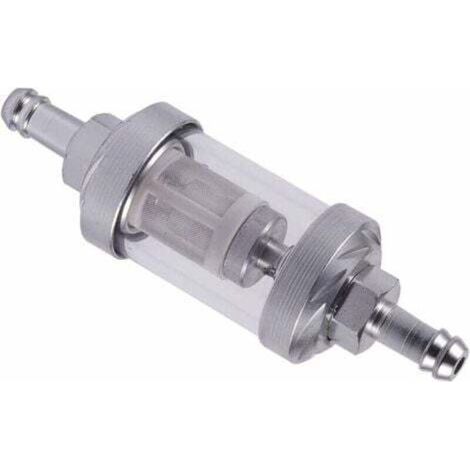 RHG Filtre universel en verre chromé pour moteur essence diesel 8 mm Argenté--