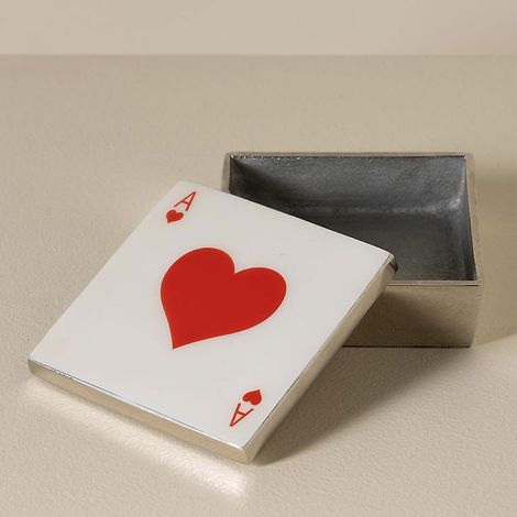 Boîte As de Cœur Aluminium 5x11x11cm (1/3)
