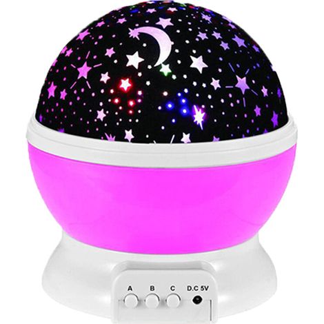 Veilleuse Etoile Projection, Veilleuse Enfant Rotation à 360° Lampe Projecteur Lumière Plafond, Led Veilleuse Bébé  Modes de couleur, Cadeau pour Bébé, Noël, Anniversaire
